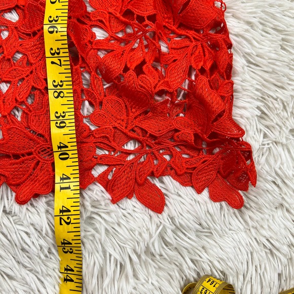 Bardot Red Ricko Fit and Flare Lace Dress - Picture 9 of 10